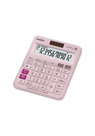 Casio Mj-120d Plus Pembe İşlem Kontrollü 12 Hane Masa Üstü Hesap Makinesi Diğer