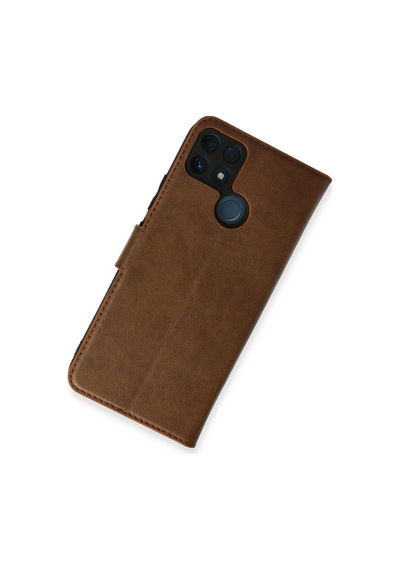 Realme C25 Kılıf Trend S Plus Kapaklı Kılıf - Taba