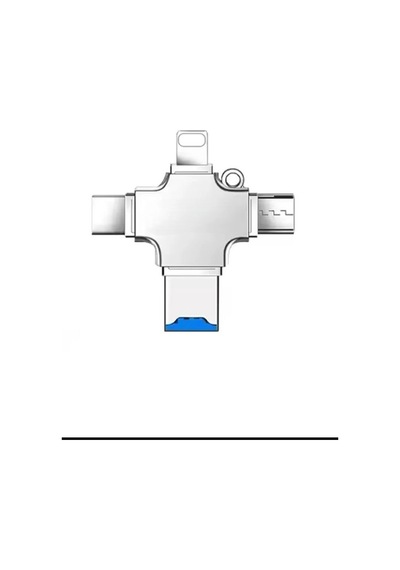 Gümüş Otg Çoğaltıcı Aparat 2 Usb Bağlantı Mobil Cihazlar İçin