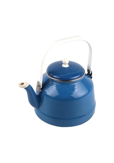 Alev Vintage Emaye Demlik Kettle 1lt Lacivert Mavi