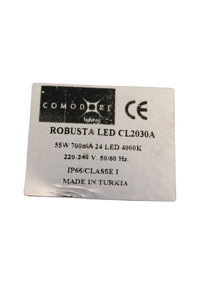 Robusta 55W LED Sokak Lambası IP66 Su Geçirmez Dış Mekan Armatür 4000K Doğal Beyaz CL2030A