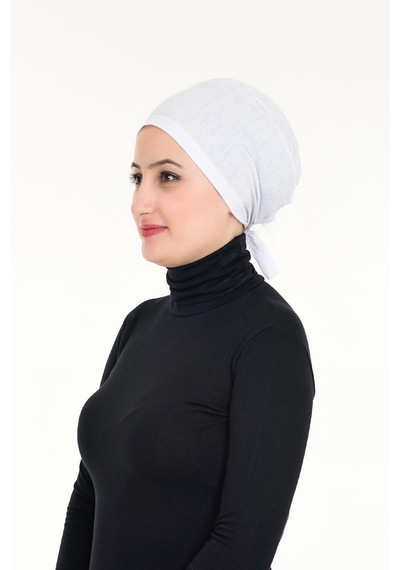 Sensu Tesettür Lüks Penye Bone Beyaz