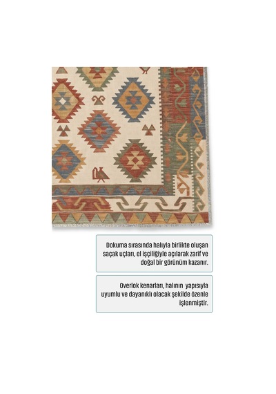 Dekoratif Halı Kaymaz Taban Leke Tutmaz Yıkanabilir Kilim Özel Ölçü Salon Halısı 3053 Çok Renkli