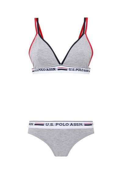 U.S. Polo Assn. U S Polo Assn Büstiyer Slip Takım Gri 001