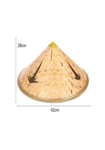 Naturel Renk Cambodia Kamboçyalı Vietnam Şapkası Pvc Hasır - Rxlu-448710 18
