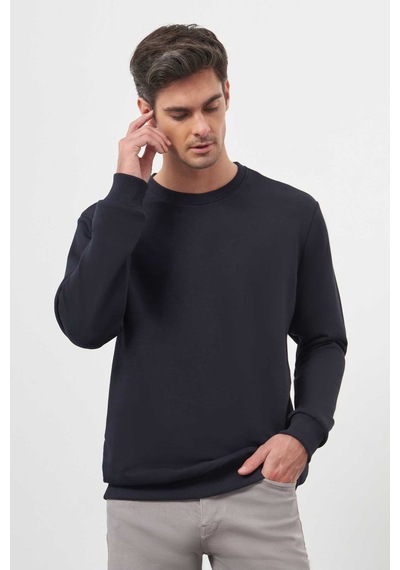 Morven Erkek Lacivert Basic Bisiklet Yaka Sweat-shirt 25ks063005200 Lacivert Lacivert