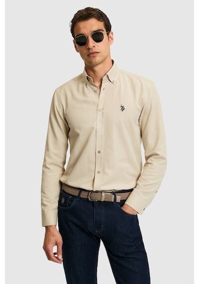 U.s. Polo Assn. Erkek Açık Haki Gömlek Basic 50324708-vr183 Acık Hakı