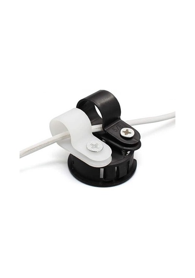 30Mm R Tipi Kelepçe Plastik Kablo Klipsi - Kablo Toplayıcı Beyaz
