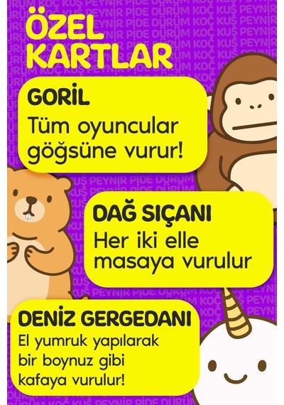 Molfy Çabuk Reflex Kutu Oyunu Dürüm Koç Kuş Peynir Pide Kart Oyunu Oyun Parti Eğlence Aile Arkadaş Oyunu