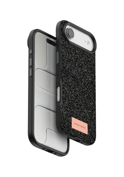 Onegif Apple iPhone Uyumlu 17 Air Bright Simli Kapak - Siyah İtdark49174