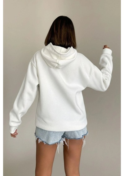 Rovebella Benessere Wellness Oversize Sweatshirt Beyaz