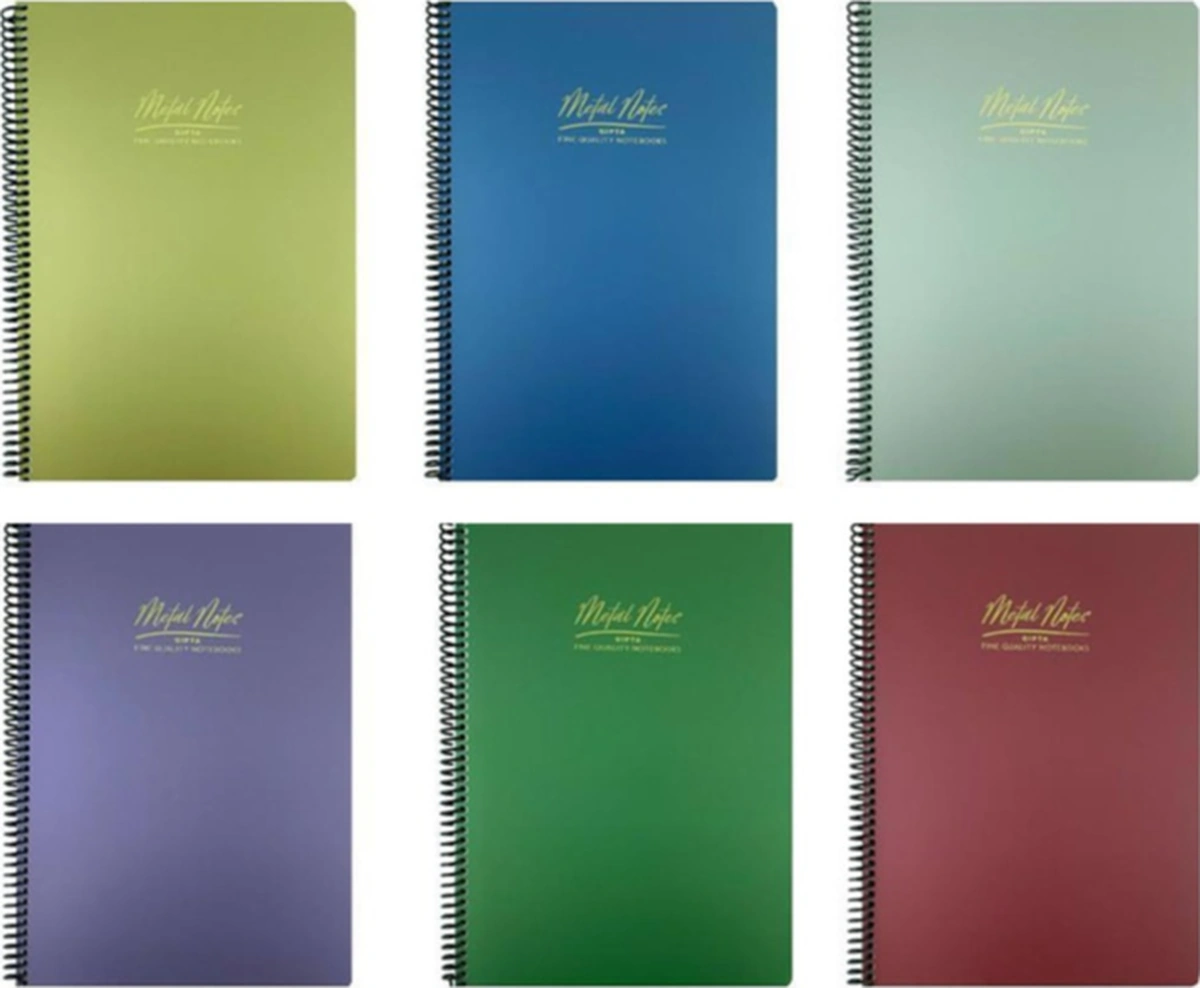 Metal Notes A4 Spiralli Pp Plastik Kapak Defter 80 Yaprak Kareli 4 Lü Paket