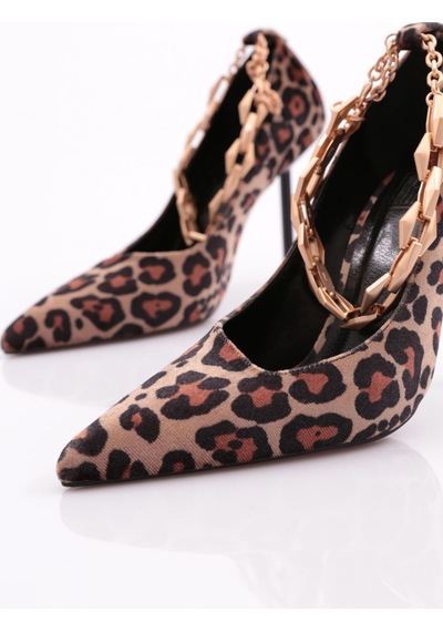 Dgn 4535 Kadin Topuklu Ayakkabi 4535-2446-R1137 Leopar