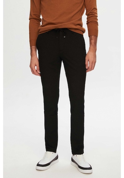 D'S Damat Slim Fit Beli Lastikli Bağcıklı Fermuarlı Likralı Rahat Jogger Pantolon 2HC03ORTJGR01 Siyah D'S Damat Slim Fit Beli Lastikli Bağcıklı Fermuarlı Likralı Rahat Jogger Pantolon 2HC03ORTJGR01 Siyah