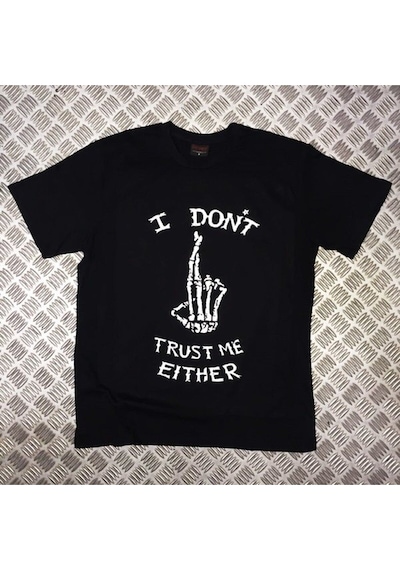 Stoned&Fame I Don't Trust Me Baskılı T-shirt SIYAH