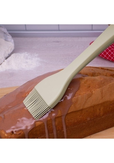 Lurch - Platin Silikon Pasta Fırçası 25,5 Cm Açık Gri - Yanmaz, Yapışmaz, Bükülmez, Çizmez, Tat Ve Koku Bırakmaz - 240011