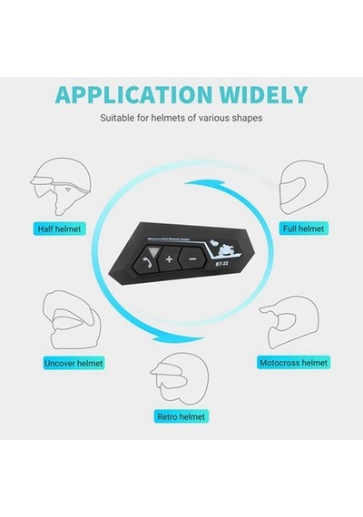 Shuai Yan 5.0 Bluetooth Motosiklet Kask Interkom Kulaklık 9482