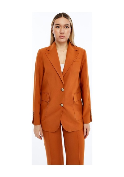 Selectmoda Kadın Tarçın Kemik Düğmeli Blazer Ceket