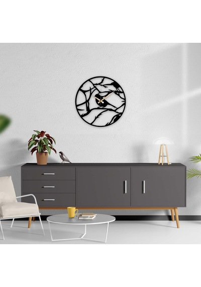 Kuş Metal Duvar Saati 5019