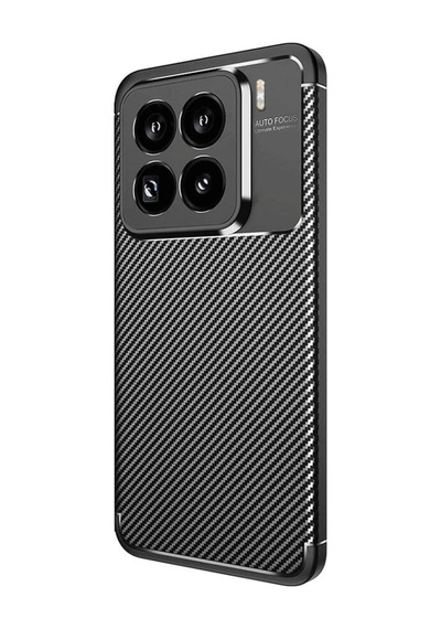 Xiaomi Mi 15 Pro Uyumlu Kılıf Auto Focus Karbon Kapak - Siyah