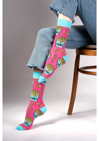 Ozzy Socks Fries Desenli Çorap (407227008) Çok Renkli
