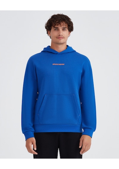 Skechers M Essential Hoodie Sweatshirt Erkek Mavi Sweatshirt S232438-403 Mavi