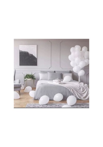 Beyaz Pastel Balon 20 Adet 12 İnç Beyaz Beyaz