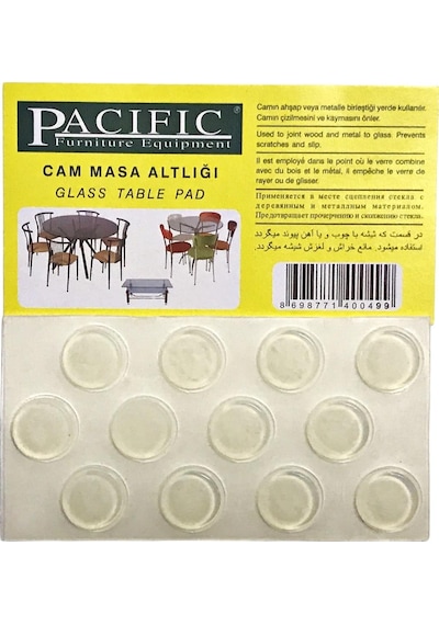 Pacific Cam Masa Altlığı Cam Tutucu Silikon Çap 18 Mm Şeffaf