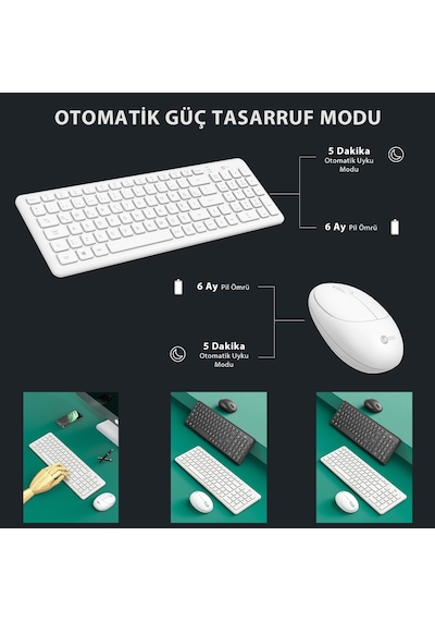Lecoo KW204 Kablosuz Türkçe Q Klavye & Mouse Set