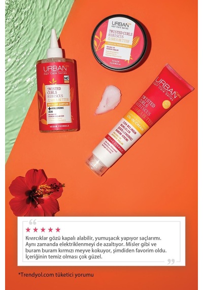 Twisted Curls Hibiscus & Shea Butter Durulanmayan Bakım Kremi 175 Ml