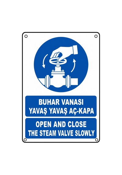 Buhar Vanası Yavaş Yavaş Aç-kapa 21x30cm Pvc Isg Levha