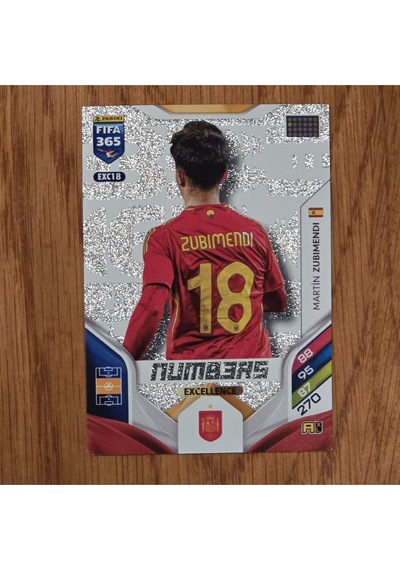 2026 Martin Zubimendi Excellence Numbers Oyun Kartı Exc18