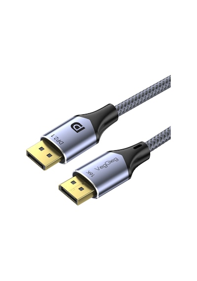 Veggieg Displayport 16k 60hz 8k 240hz 4k 240hz 80 Gbps Hdr Arc Örgülü Dp 2.1 Kablo 1.5 Metre
