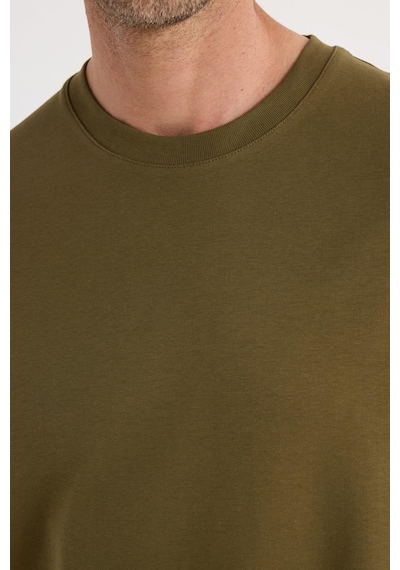 Tudors Unisex Relax Fit Rahat Kesim %100 Pamuk Yumuşak Dokulu Hafif Kalın Haki Bisiklet Yaka Tişört-34941 Haki Tudors Unisex Relax Fit Rahat Kesim %100 Pamuk Yumuşak Dokulu Hafif Kalın Haki Bisiklet Yaka Tişört-34941 Haki