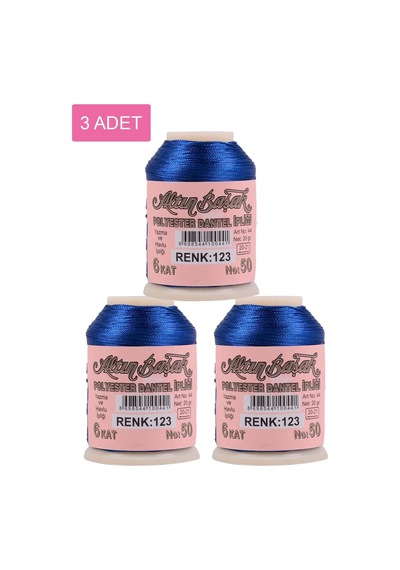 3 Adet Altınbaşak Oya Ve Dantel İpi 20 Gr - Royaleks - No: 123
