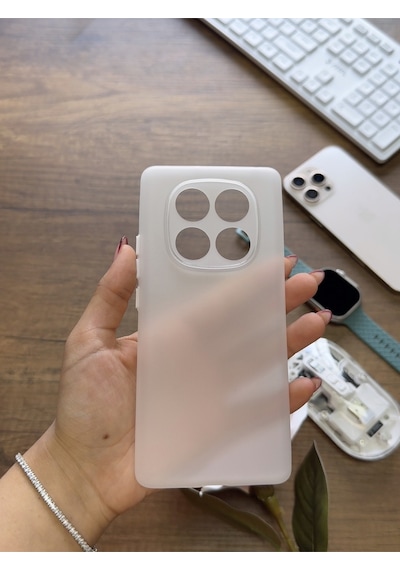 Redmi Note 14 Pro 4g Uyumlu Süper İnce Mat Ultra Thin Silikon Kılıf Beyaz