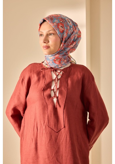Silk Home Soft Eşarp 73090-18 Bebe Mavi, Yavruağzı, Somon, Sarı