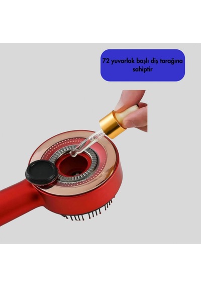 Elektrikli Saç Derisi Masaj Tarağı Titreşim, Kırmızı Işık Ve Mikro Akım