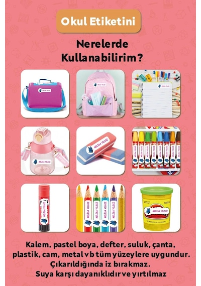 Şimşek Mcqueen Temalı Kişiye Özel İsimli Defter Kalem Okul Etiketi, Yırtılmaz Pvc Etiket, Islanmaz Beyaz