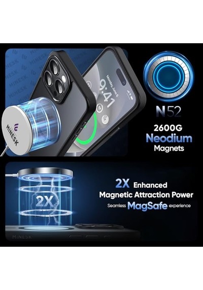 Tr İphone 17 Air İçin Magsafe İle Uyumlu Arkası Mat Silikon Kılıf Metal Lens Çerçeveli Ve Metal Tuş Takımlı Ul Diğer