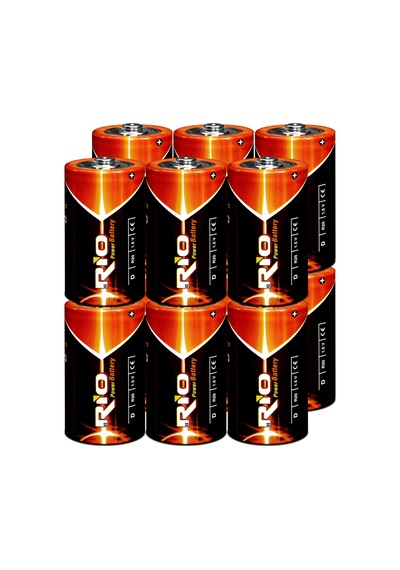 Rio 12li Büyük Boy Pil R20 D-size Pil D Boy Pil Oyuncak Pili Çinko Karbon Pil Zn-c 1.5 V