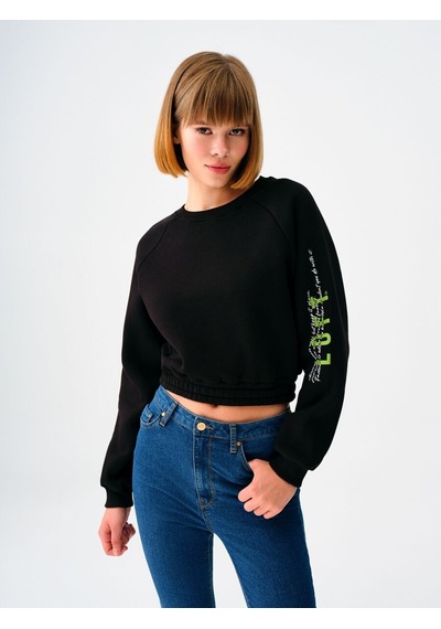 LOFT Loose Fit Kadın Sweatshirt Lf2034511 Q1.v1 Siyah