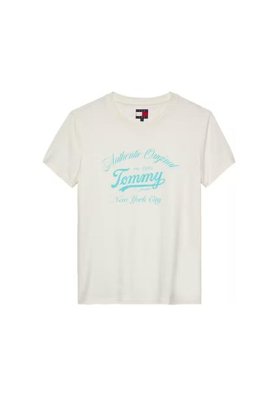 Kadın New York City Logo T-shirt - Ekru-8398 Ecru