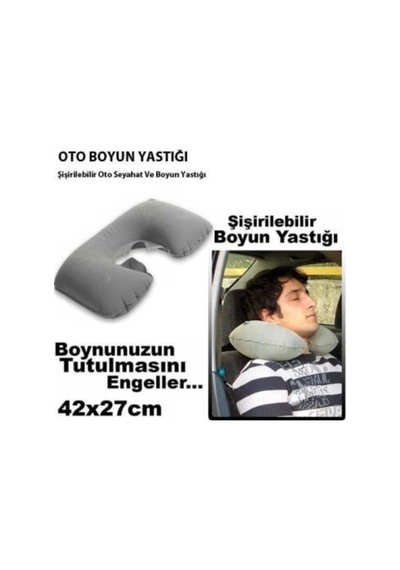 Profesyonel Şişme Oto Araç Yastığı Rahat Boyun Yastığı Şişme Seyahat Yastığı Boyunluk Asorti - 66265739