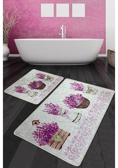 Giardino Di Lavanda Banyo Halısı Djt 2 Li Set Çok Renkli
