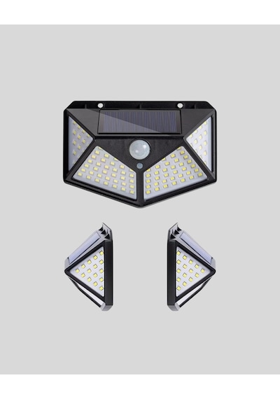 100 Led Solar Lamba Hareket Algılamalı Bahçe Duvar Dış Mekan Aydınlatma Çok Renkli