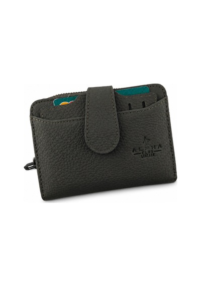 Alphaclub Bag Kadın Çok Bölmeli Kartlıklı Çıtçıt Kapamalı Cüzdan Model 461 Haki