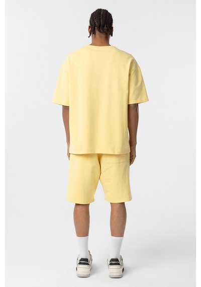 Basic Oversize Şort Takım Sarı
