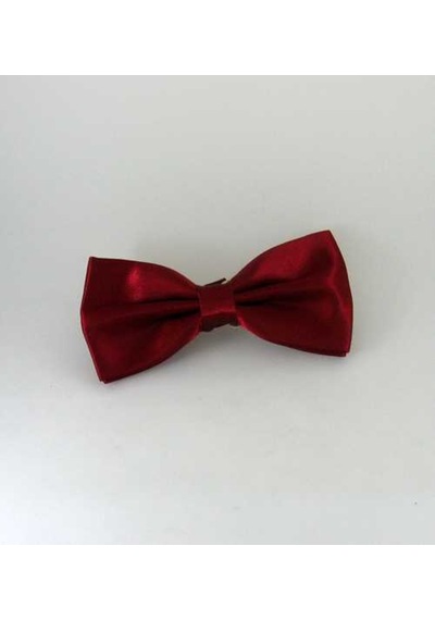 Gaffy Bordo Düz Renk Saten Papyon - SP-03 Bordo