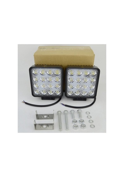 4 Adet 16 Ledli Off Road Çalışma Ve Sis Lambası 48watt 12 & 24 Vo Standart